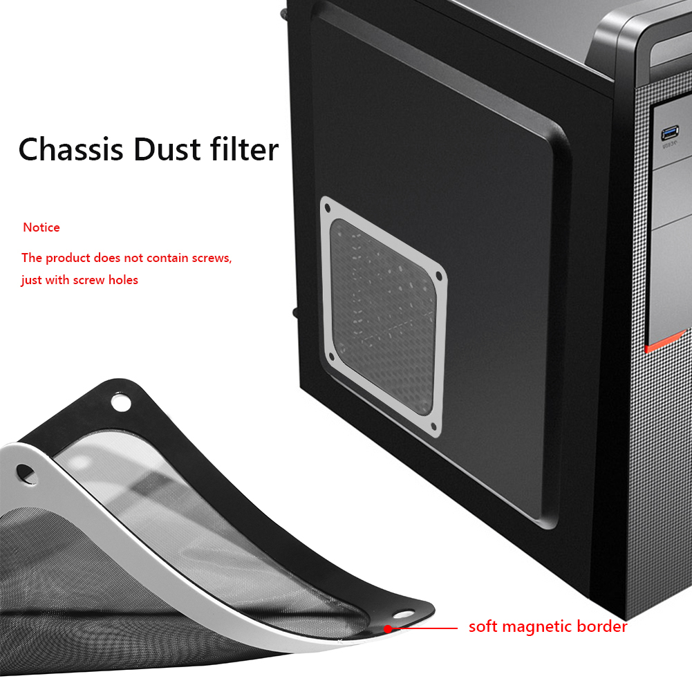 Dust Filter Pc - 8cm/12cm Stoffiltergaas Zacht Magnetisch Frame Chassis