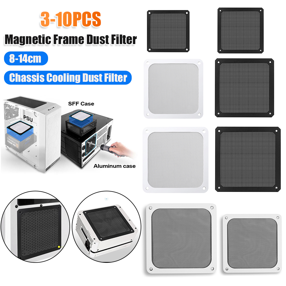 Dust Filter Pc - 8-14cm PC Computerbehuizing Koelventilator Magnetisch stoffilter