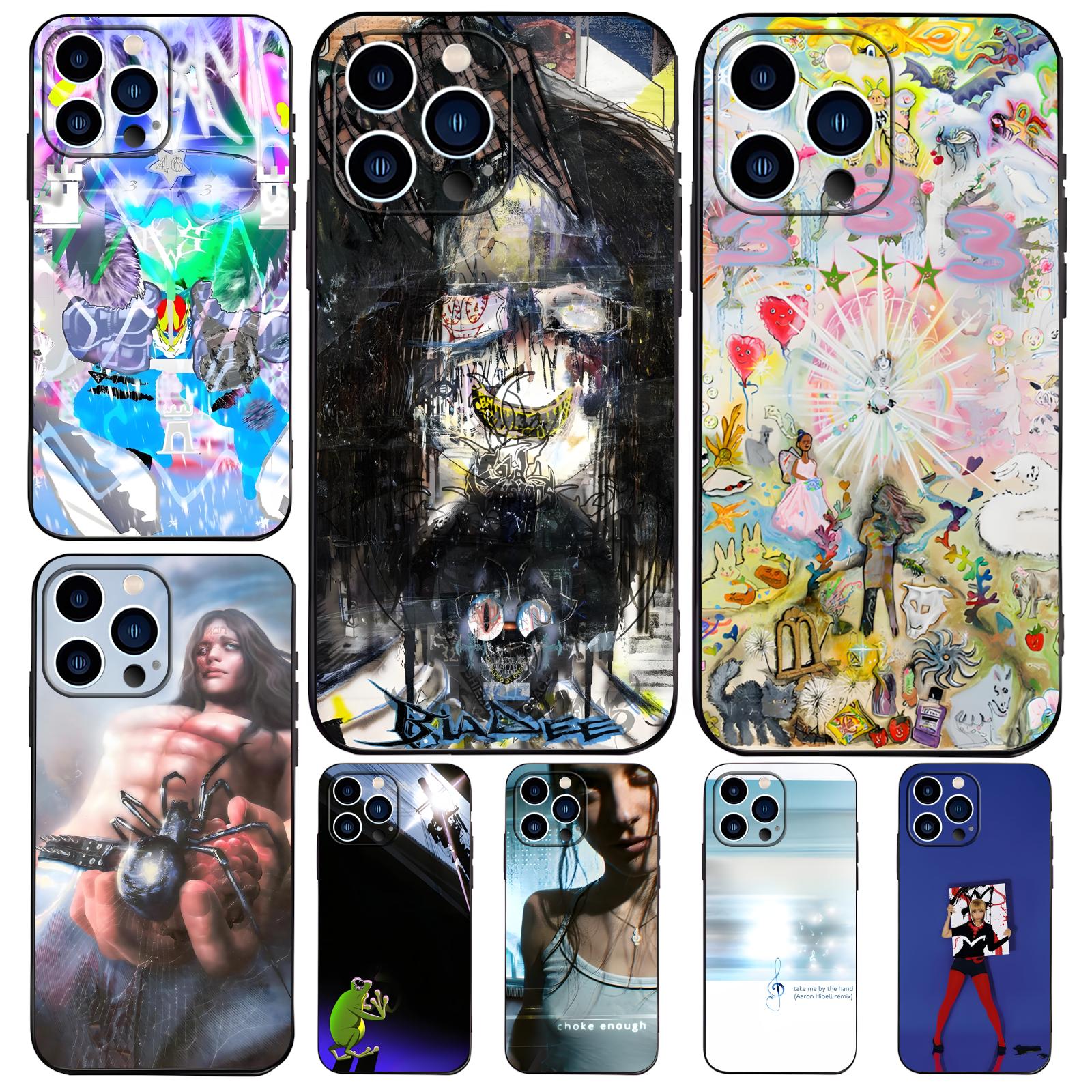 Mini Pc Case - Muziekalbums B-Bladee 333 Telefoonhoesje voor iPhone