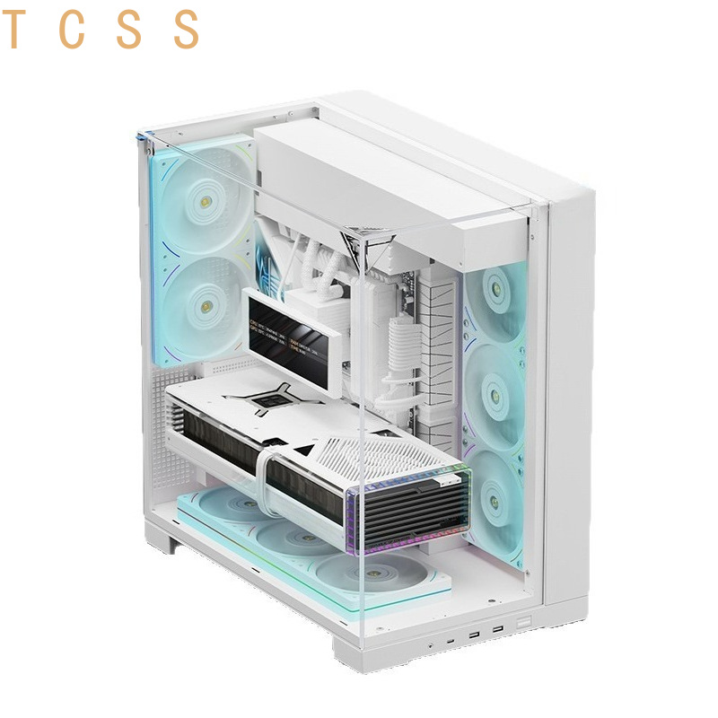 Witte panoramische drievoudig  - Pc Chassis recensie en prijs