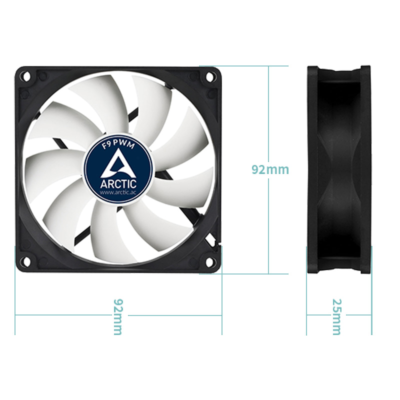 ARCTIC F9 PWM - 92 mm PWM-behu - Case Fan Controller recensie en prijs